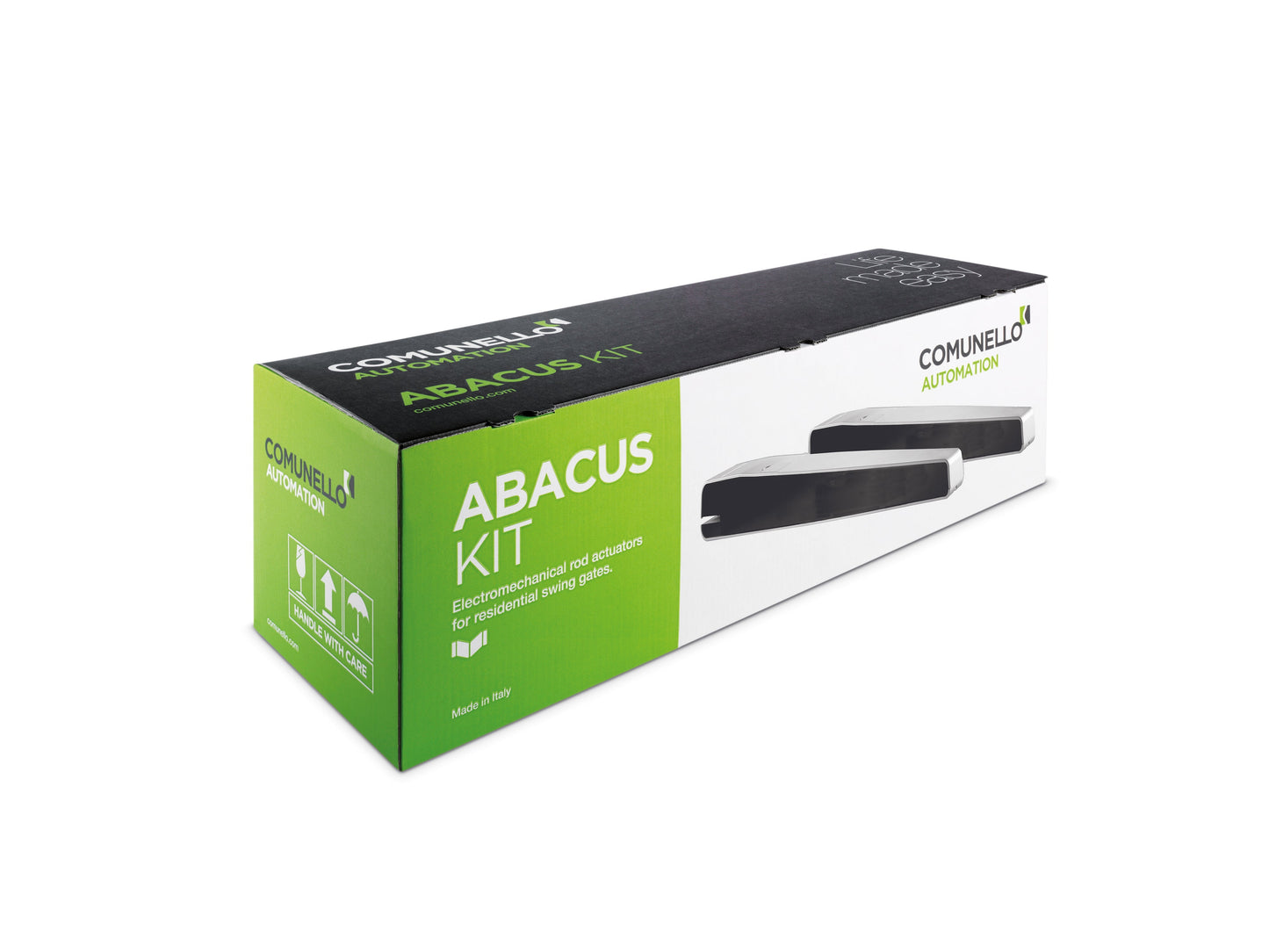 Comunello Abacus 300V 230V Swing Gate Motor packaging box.