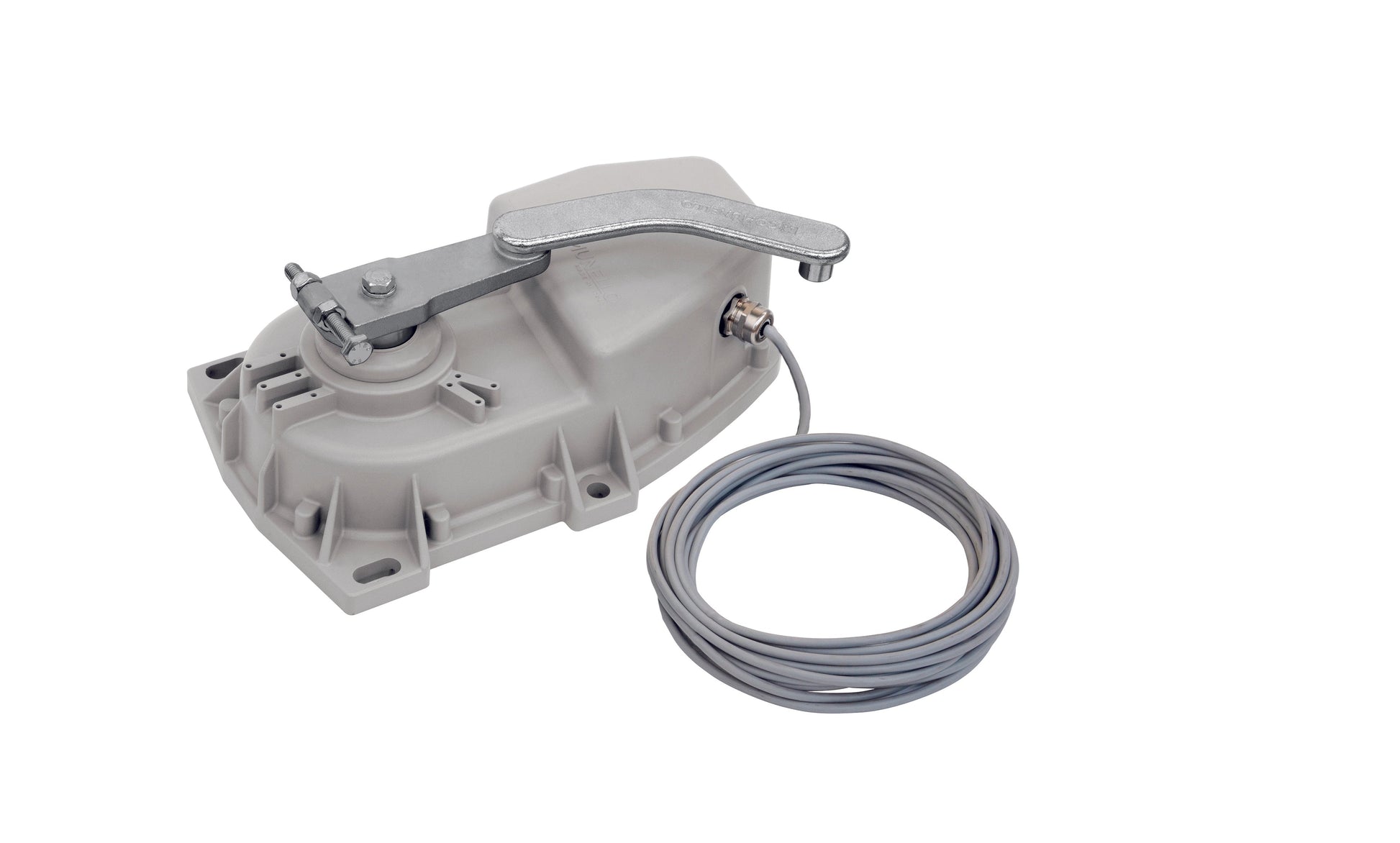 Comunello Eagle UNDERGROUND ACTUATOR 230V IP67 protection device with lever and cable.